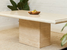Load image into Gallery viewer, Travertine Post Modern Dining Table