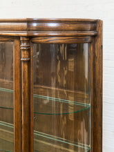Load image into Gallery viewer, Antique Circa 1900 Bow Front Quarter Sawn Oak China Cabinet Hutch Display