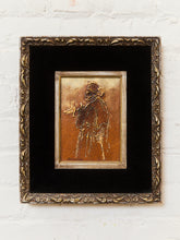 Load image into Gallery viewer, Textural Figural Relief Artwork in Gilt Frame with Velvet Mat