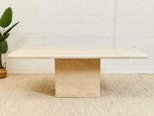 Load image into Gallery viewer, Travertine Post Modern Dining Table