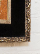 Load image into Gallery viewer, Textural Figural Relief Artwork in Gilt Frame with Velvet Mat