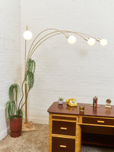Load image into Gallery viewer, 4 Headed Brass Arc Lamp