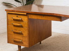 Load image into Gallery viewer, Left Facing Boomerang Wood Vintage Desk