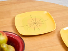 Load image into Gallery viewer, Pair of Atomic Yellow Melamine Plates
