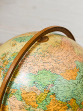 Load image into Gallery viewer, Vintage Replogle Illuminated Mid Century Walnut Floor Globe