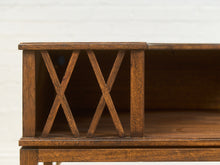 Load image into Gallery viewer, Brown Saltman Two Tier Corner Table