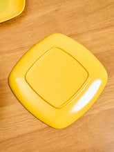 Load image into Gallery viewer, Pair of Atomic Yellow Melamine Plates