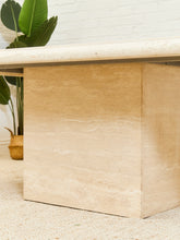 Load image into Gallery viewer, Travertine Post Modern Dining Table