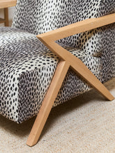 Load image into Gallery viewer, Zephyr Lounge Chair in Cheetah Upholstery