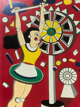 Load image into Gallery viewer, Trapeze Girl at the Parisian Circus Painting by L.Rise