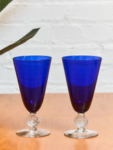 Load image into Gallery viewer, Vintage 1930s Morgantown Ritz Blue Tumblers