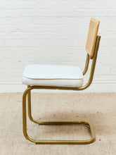 Load image into Gallery viewer, Brass and Rattan Dining Chair