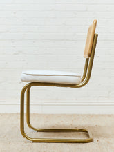 Load image into Gallery viewer, Brass and Rattan Dining Chair
