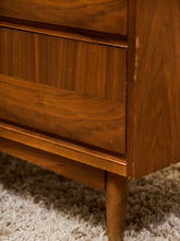 Load image into Gallery viewer, Walnut Mid Century 2 Tone Walnut 4 Drawer Dresser