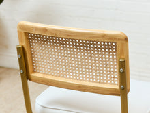 Load image into Gallery viewer, Brass and Rattan Dining Chair