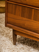 Load image into Gallery viewer, Walnut Mid Century 2 Tone Walnut 4 Drawer Dresser