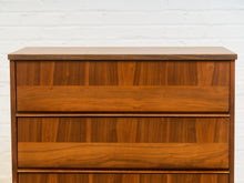 Load image into Gallery viewer, Walnut Mid Century 2 Tone Walnut 4 Drawer Dresser