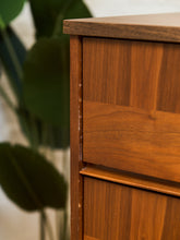 Load image into Gallery viewer, Walnut Mid Century 2 Tone Walnut 4 Drawer Dresser