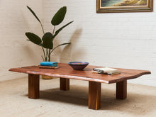 Load image into Gallery viewer, Primitive Raw Wood Live Edge Estate Coffee Table