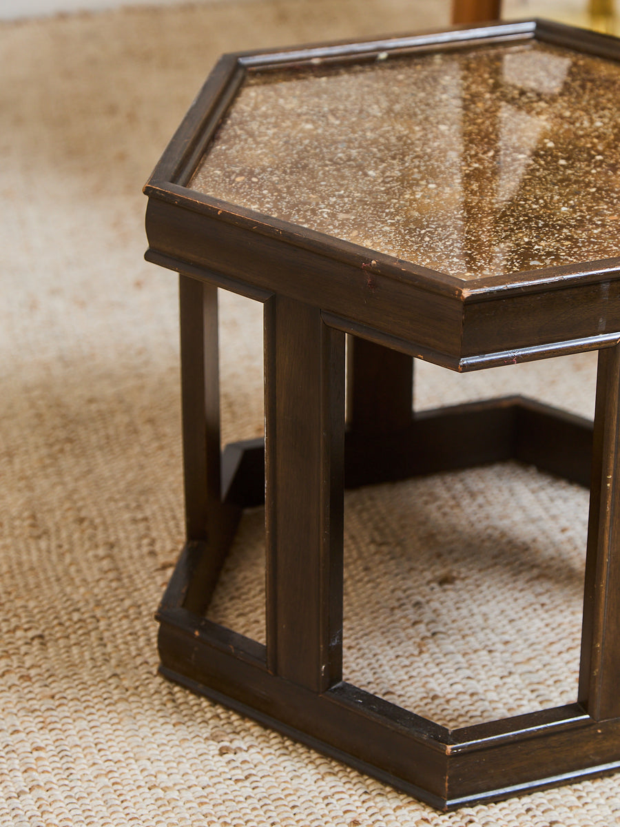 ヴィンテージ　BrownSaltman ヘキサゴンセンターテーブル Hexagon Side Table Brown Saltman – Sunbeam Vintage