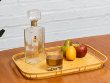 Load image into Gallery viewer, Vintage Bamboo and Wood Lap Tray 1980s Serving Tray Elegant Woven Design