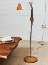 Load image into Gallery viewer, 1970’s Italian Wood and Chrome Lamp