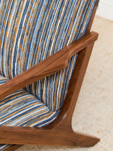Load image into Gallery viewer, Zayden Lounge Chair in Striped Upholstery