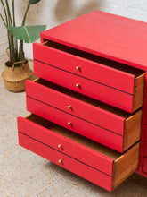 Load image into Gallery viewer, American of Martinsville Dresser in Poppy Red
