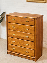 Load image into Gallery viewer, Oak Vintage Highboy
