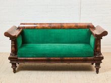 Load image into Gallery viewer, Antique Empire Style Walnut Swan Grecian Sofa