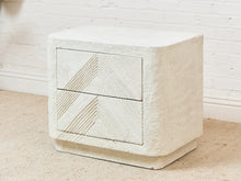 Load image into Gallery viewer, Post Modern White Vintage 2 Drawer Nightstand