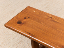 Load image into Gallery viewer, Ethan Allen Solid Wood Trestle Bench