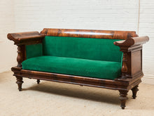 Load image into Gallery viewer, Antique Empire Style Walnut Swan Grecian Sofa