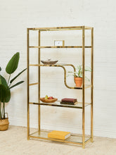 Load image into Gallery viewer, Brass Etegere Tall Shelf