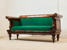 Load image into Gallery viewer, Antique Empire Style Walnut Swan Grecian Sofa