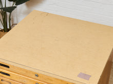 Load image into Gallery viewer, Vintage Distressed Industrial Wood Primitive School House Artist Flat Files Cabinet #1