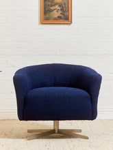 Load image into Gallery viewer, Boucle Blue Vintage 60’s Chair