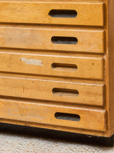 Load image into Gallery viewer, Vintage Distressed Industrial Wood Primitive School House Artist Flat Files Cabinet #1