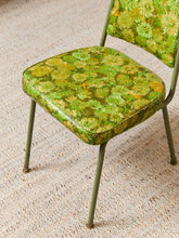 Load image into Gallery viewer, Pair of Green Floral Dinette Chairs