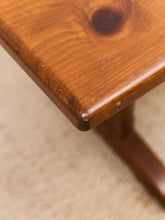 Load image into Gallery viewer, Ethan Allen Solid Wood Trestle Bench