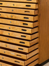 Load image into Gallery viewer, Vintage Distressed Industrial Wood Primitive School House Artist Flat Files Cabinet #1