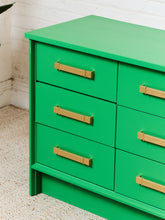 Load image into Gallery viewer, Kelly Green 9 Drawer Dresser