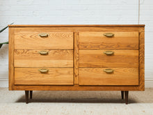 Load image into Gallery viewer, 6 Drawer Oak Vintage Dresser