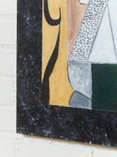 Load image into Gallery viewer, De Guitarite French Cubist painting, signed and dated