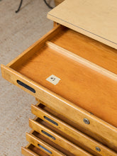 Load image into Gallery viewer, Vintage Distressed Industrial Wood Primitive School House Artist Flat Files Cabinet #1