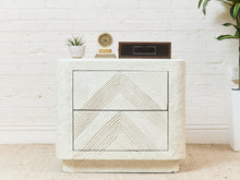 Load image into Gallery viewer, Post Modern White Vintage 2 Drawer Nightstand