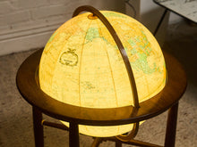 Load image into Gallery viewer, Vintage Replogle Illuminated Mid Century Walnut Floor Globe