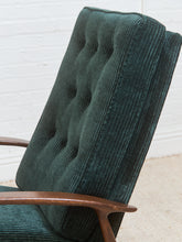 Load image into Gallery viewer, Mid Century Modern Upholstered Milo Baughman Model #74 Walnut Reclining Chair