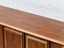 Load image into Gallery viewer, Restored Vintage Mid Century Modern Brown Double Door 6 Drawer Dresser