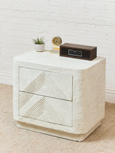 Load image into Gallery viewer, Post Modern White Vintage 2 Drawer Nightstand